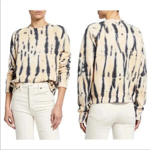 Re/Done X Hanes Tiger dye classic raglan crew neck